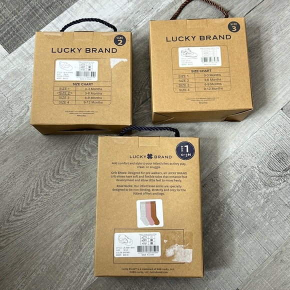 •NWT Lucky Brand Crib Baby shoes/Set different sizes colors - Picture 2 of 5